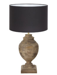 Lampe vase rurale abat-jour noir-7075B