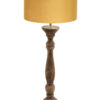 Lampe de table bois abat-jour ocre-8353BE