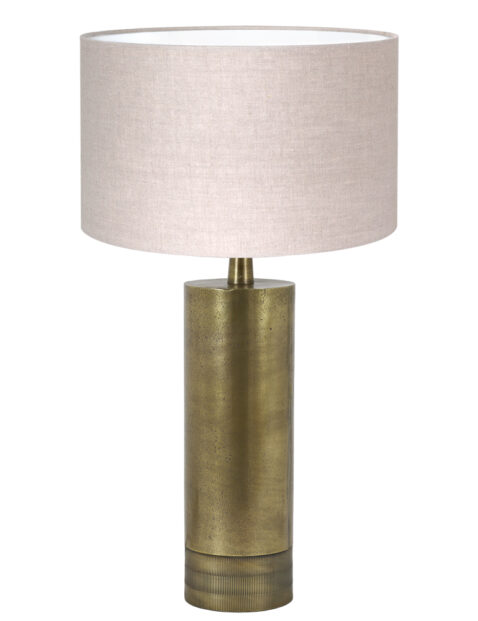 Lampe de table dorée abat-jour beige-8420BR