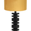 Lampe de table design noir abat-jour ocre-8437ZW