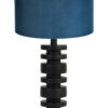 Lampe à poser design abat-jour velours bleu-8442ZW