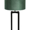 Lampe noire abat-jour velours vert-8454ZW