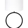 Lampe ronde abat-jour lin blanc-8482ZW