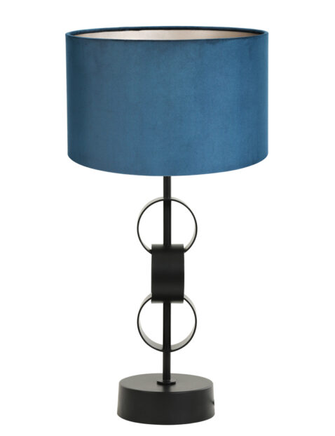 Lampe design noire abat-jour bleu-8499ZW