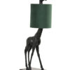 Lampe à poser girafe abat-jour vert noir-2923ZW