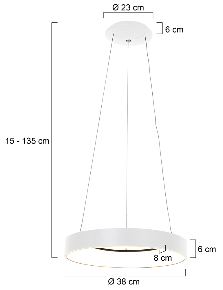 Suspension anneau LED Steinhauer Ringlede blanc – Image 7