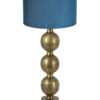 Lampe table abat-jour velours bleu-8351GO