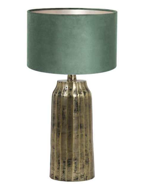 Lampe de table classique or abat-jour vert-8380GO