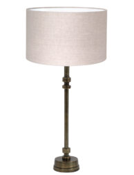 Lampe de table rurale bronze abat-jour beige-8392BR