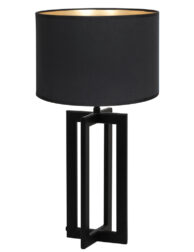 Lampe de table cadre noir abat-jour noir-8459ZW