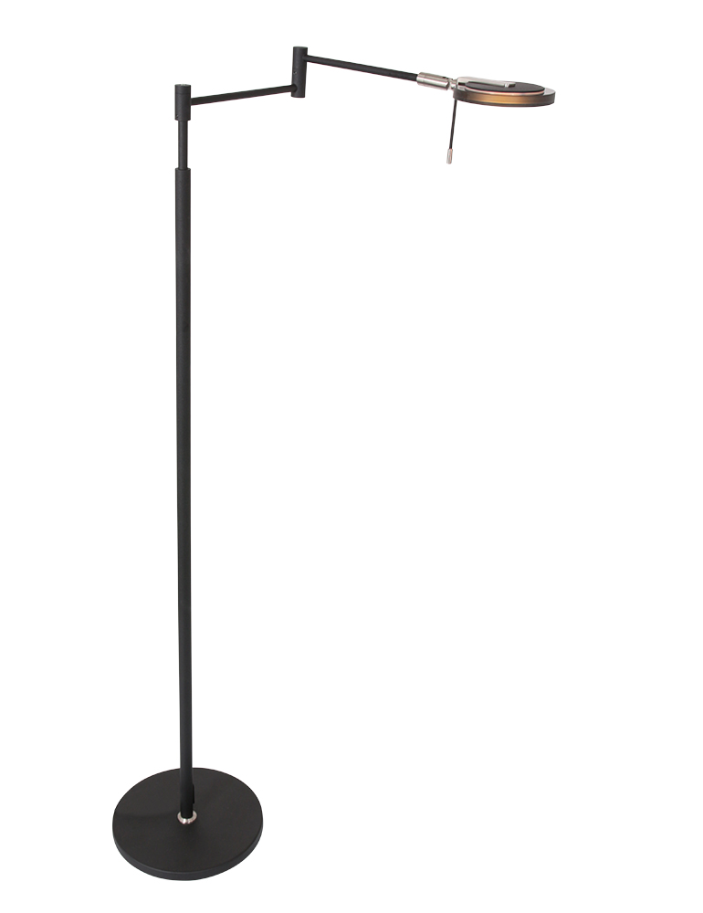 Lampe de lecture LED sur pied noir Steinhauer Turound verre noir 