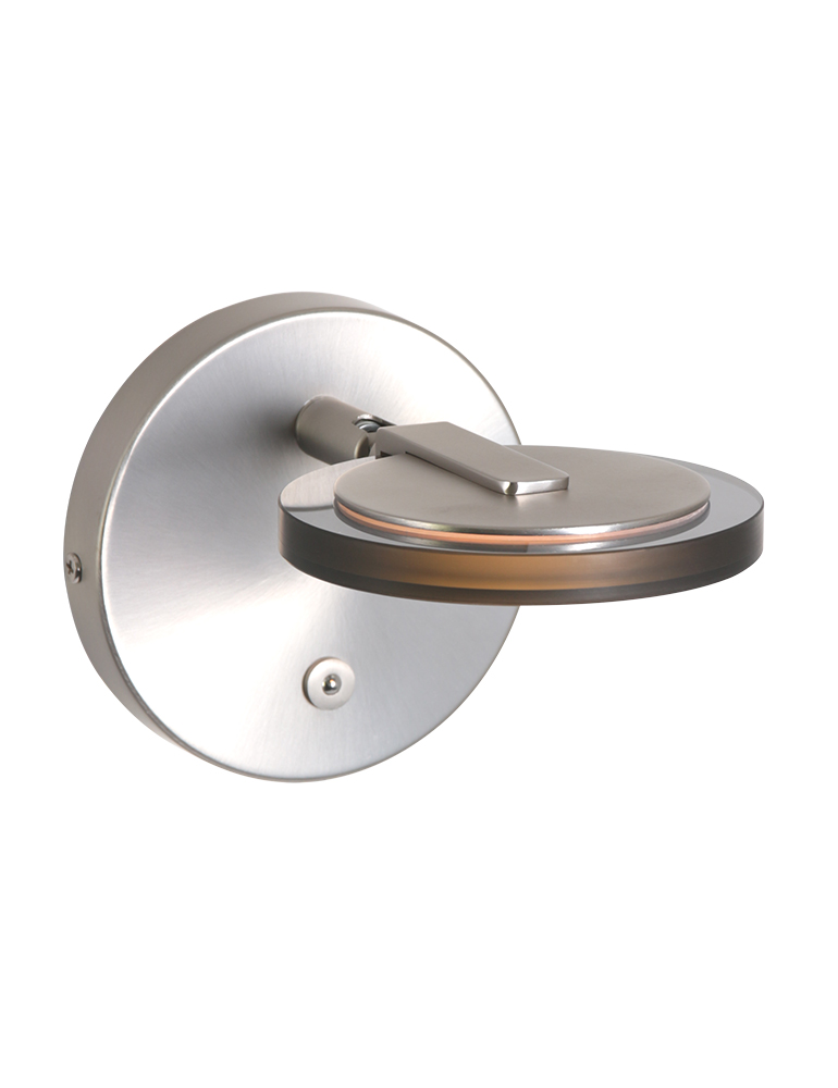 Lampe de chevet dimmable verre fumé Steinhauer Turound acier – Image 2