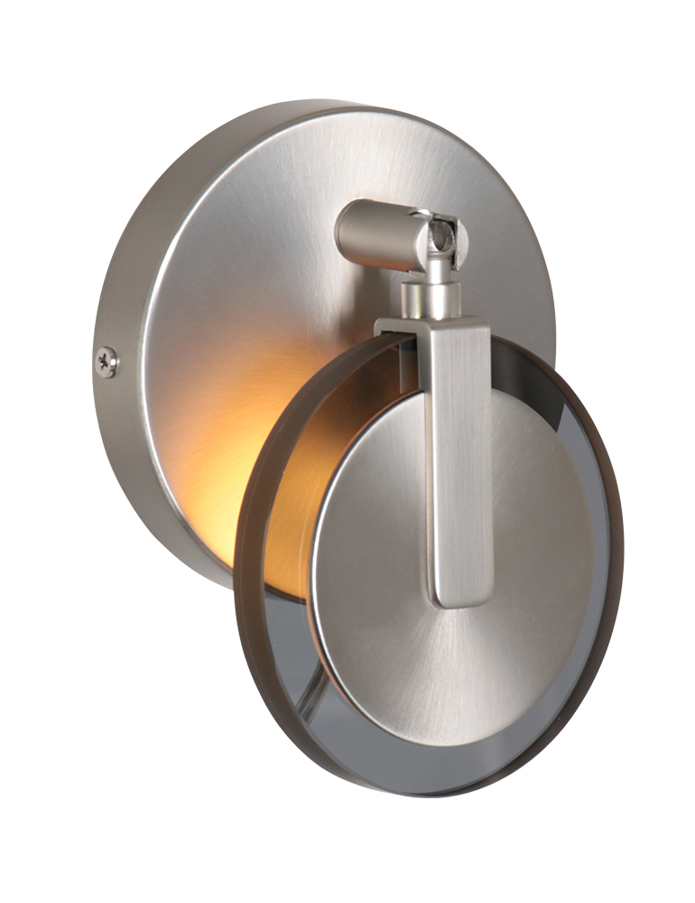 Lampe de chevet dimmable verre fumé Steinhauer Turound acier – Image 7