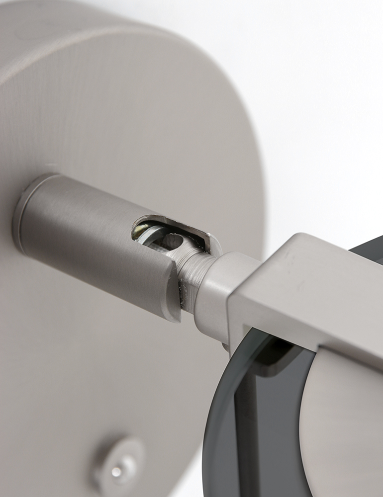 Lampe de chevet dimmable verre fumé Steinhauer Turound acier – Image 3