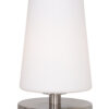Lampe de table acier abat-jour en verre blanc-3101ST