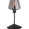 Lampe de table abat-jour verre fumé noir-3102ZW