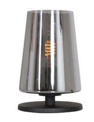 Lampe de table moderne verre fumé noir-3103ZW