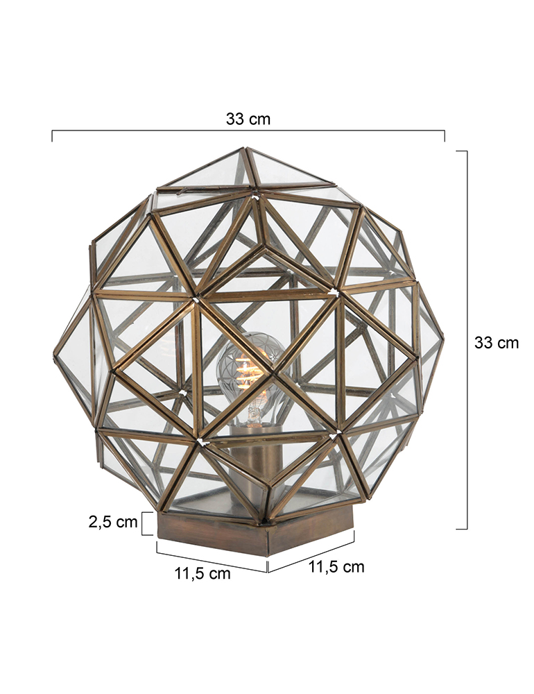 Lampe de table transparente classique Steinhauer Pimpernel bronze – Image 5