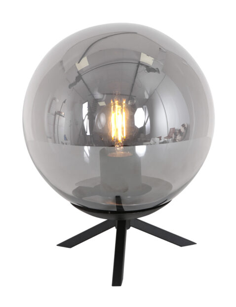 Lampe de table en verre fumé noir-3323ZW