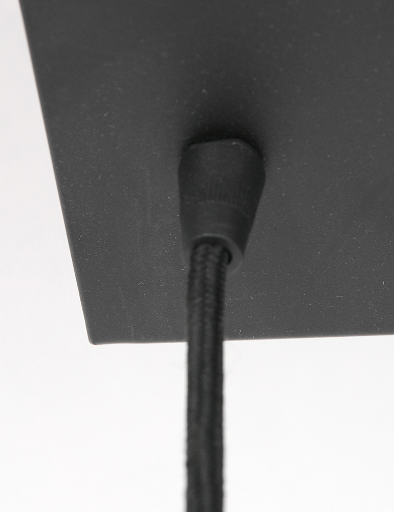 Suspension linéaire trois lumières verre fumé Mexlite Noirver noir – Image 7