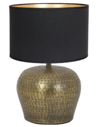 Lampe vase or abat-jour noir-7017BR