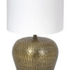 Lampe de table classique abat-jour blanc or-7019BR