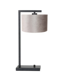Lampe de table grise culot noir-7122ZW