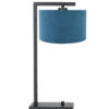 Lampe de table noire abat-jour bleu-7124ZW