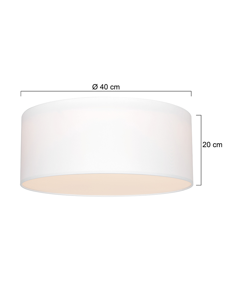 Plafonnier rond abat-jour lisse blanc Steinhauer Prestige Chic – Image 6