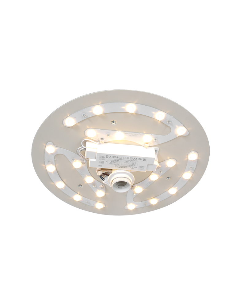 Plafonnier en tissu jaune ocre Steinhauer Prestige Chic – Image 7