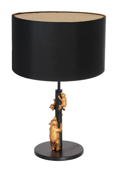 Lampe ours noir et or-7203ZW