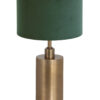 Lampe de table bronze abat-jour velours vert-7310BR