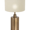 Lampe de table crépusculaire bronze abat-jour blanc-7311BR