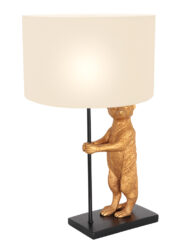 Lampe noire suricate doré blanc-8223ZW