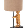 Lampe suricate noire et or-8224ZW