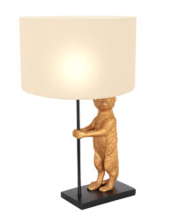Lampe suricate avec abat-jour Anne Light & Home blanc-8225ZW