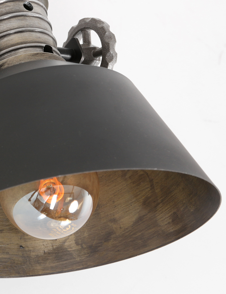 Spot mural industriel Anne Lighting Sprocket noir – Image 5