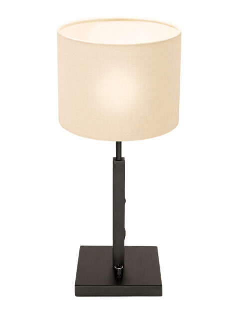 Lampe de table abat-jour en lin blanc-8161ZW