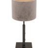 Lampe de table noire abat-jour gris-8163ZW