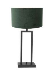 Lampe de table verte socle noir-8212ZW