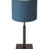 Lampe de table noir abat-jour bleu-8249ZW