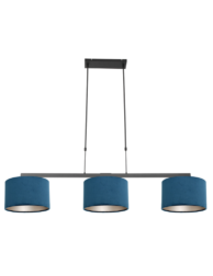 suspension-3-lampes-stylee-steinhauer-stang-bleu-et-noir