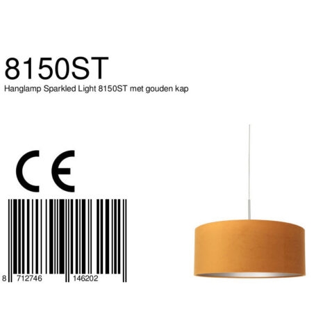 suspension-ronde-jaune-ocre-steinhauer-sparkled-light-or-et-acier-8150st-6