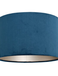 abat-jour-rond-velours-bleu-30-cm-steinhauer-lampenkappen-bleu-k7396zs