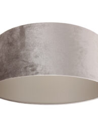abat-jour-rond-velours-gris-50-cm-steinhauer-lampenkappen-taupe-k1066gs
