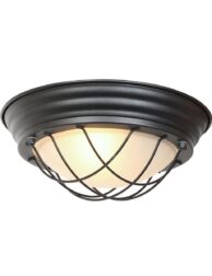lampe-bullseye-arrondie noire-style industriel-mexlite-lisanne-transparent-et-noir-1357zw