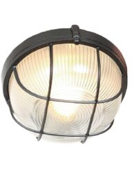 lampe-bullseye-spherique noire-style industriel-mexlite-lisanne-transparent-et-noir-1342zw