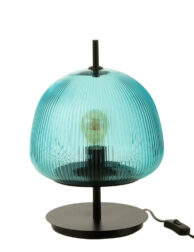 lampe-de-table-rétro-bleue-en-verre-côtelé-jolipa-oasis-31632