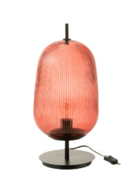 lampe-de-table-rétro-en-verre-rouge-jolipa-oasis-31637