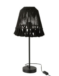 lampe-de-table-rétro-noire-avec-pompons-jolipa-mila-30965